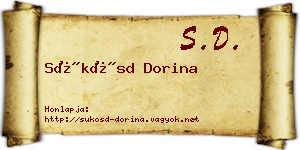 Sükösd Dorina névjegykártya