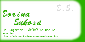 dorina sukosd business card